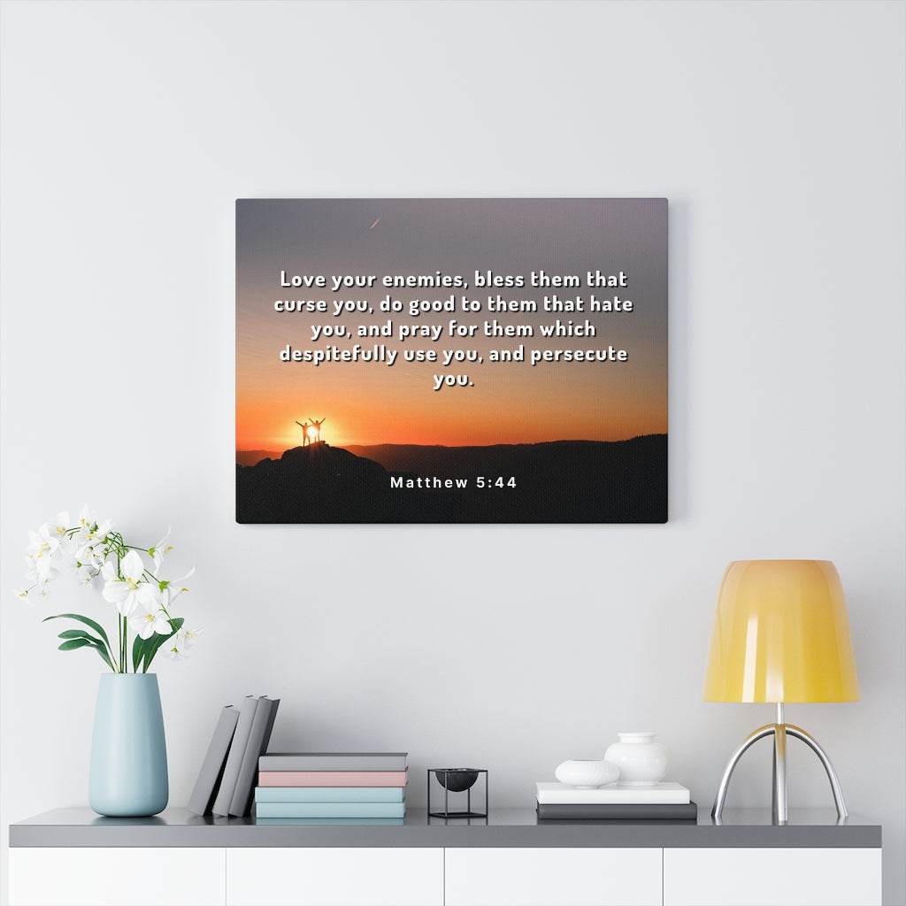 Scripture Walls Pray For Them Matthew 5:44 Bible Verse Canvas Christian Wall Art Ready to Hang Unframed-Express Your Love Gifts