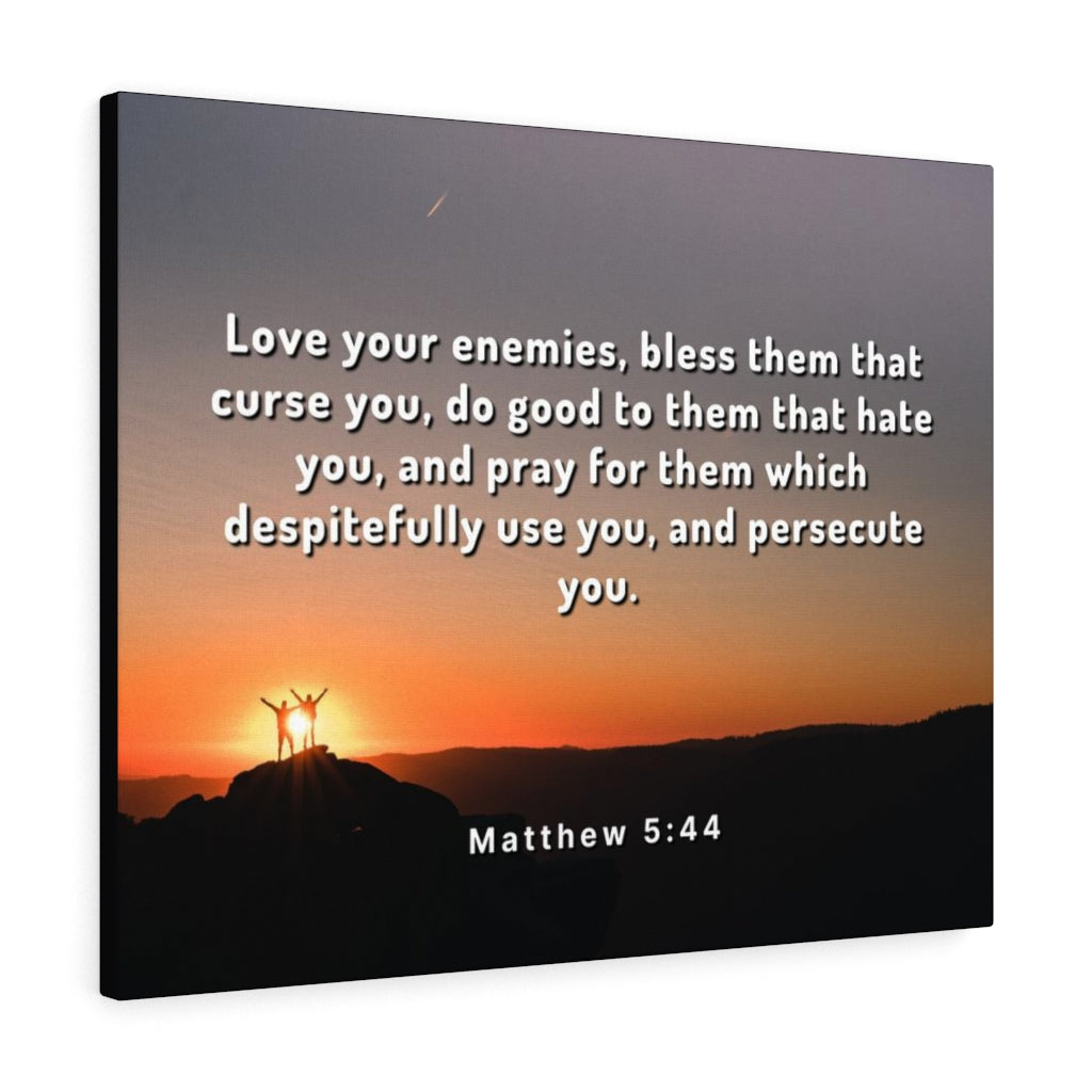 Scripture Walls Pray For Them Matthew 5:44 Bible Verse Canvas Christian Wall Art Ready to Hang Unframed-Express Your Love Gifts