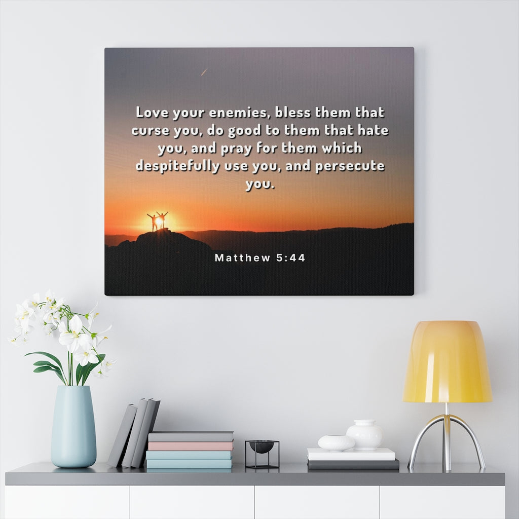 Scripture Walls Pray For Them Matthew 5:44 Bible Verse Canvas Christian Wall Art Ready to Hang Unframed-Express Your Love Gifts