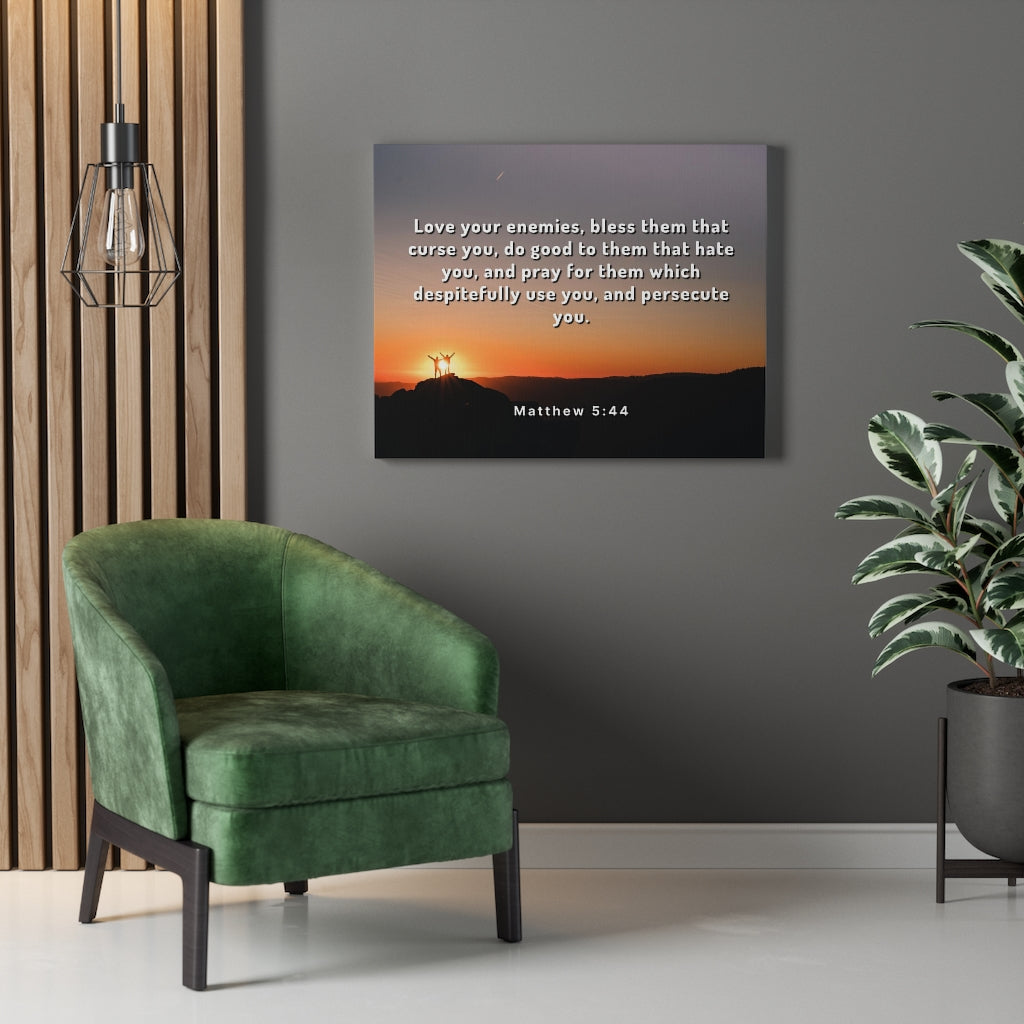 Scripture Walls Pray For Them Matthew 5:44 Bible Verse Canvas Christian Wall Art Ready to Hang Unframed-Express Your Love Gifts