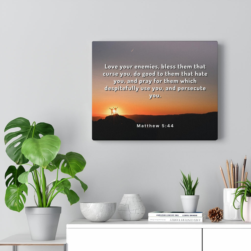 Scripture Walls Pray For Them Matthew 5:44 Bible Verse Canvas Christian Wall Art Ready to Hang Unframed-Express Your Love Gifts