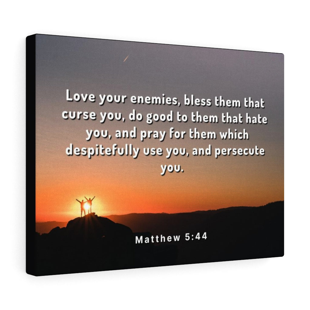 Scripture Walls Pray For Them Matthew 5:44 Bible Verse Canvas Christian Wall Art Ready to Hang Unframed-Express Your Love Gifts