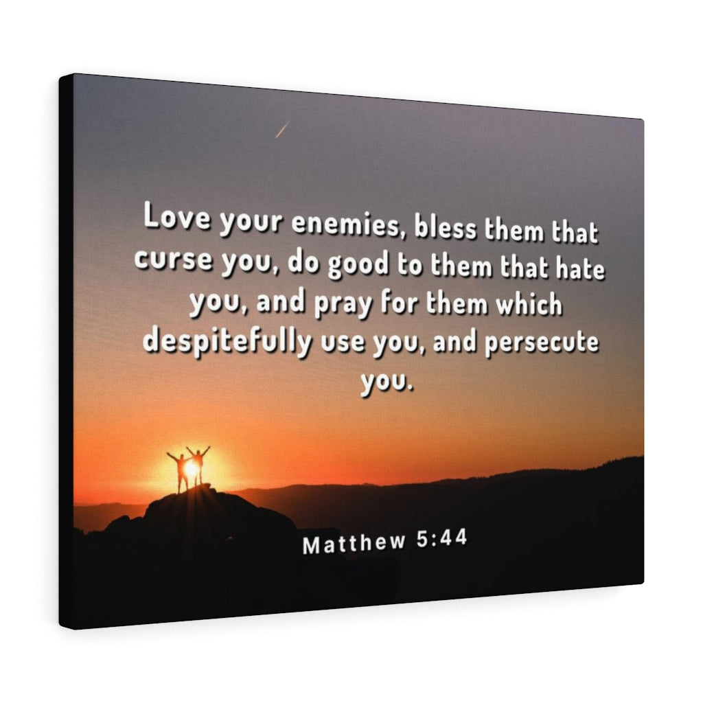 Scripture Walls Pray For Them Matthew 5:44 Bible Verse Canvas Christian Wall Art Ready to Hang Unframed-Express Your Love Gifts