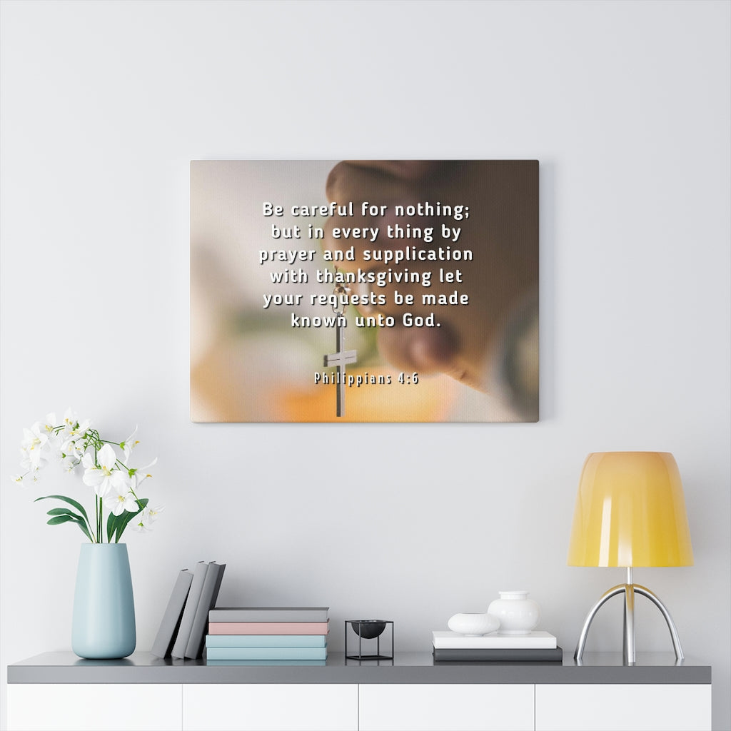 Scripture Walls Prayer And Supplication Philippians 4:6 Bible Verse Canvas Christian Wall Art Ready to Hang Unframed-Express Your Love Gifts