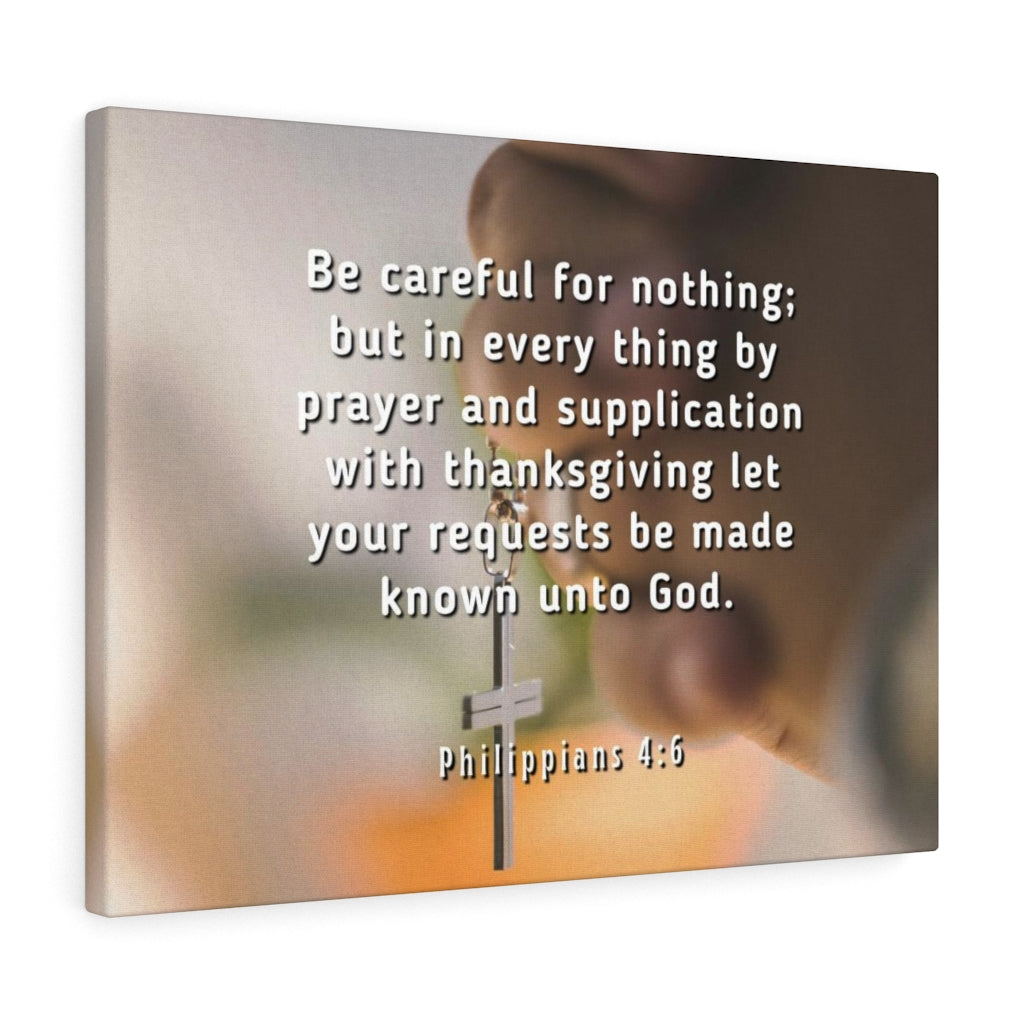 Scripture Walls Prayer And Supplication Philippians 4:6 Bible Verse Canvas Christian Wall Art Ready to Hang Unframed-Express Your Love Gifts