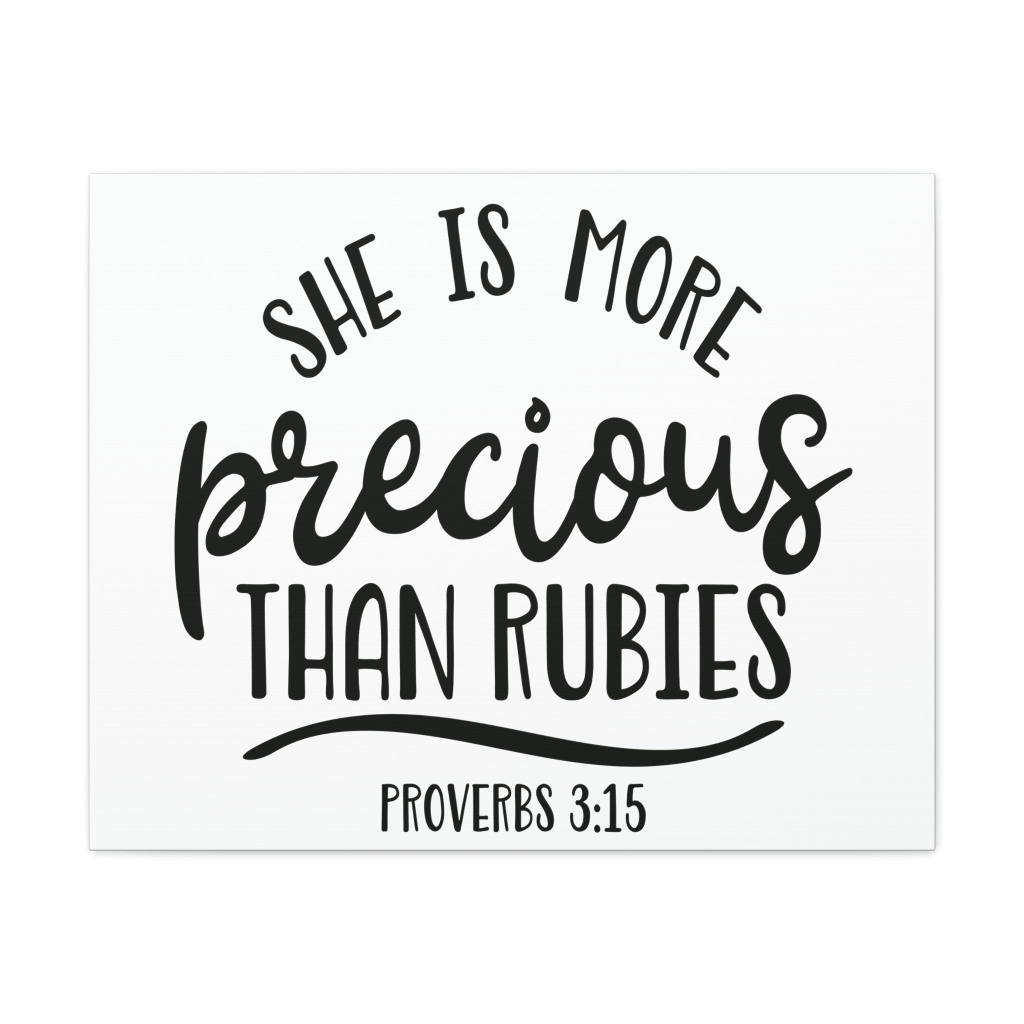 Scripture Walls Precious Than Rubies Proverbs 3:15 Cursive Christian Wall  Art Bible Verse Print Ready to Hang Unframed