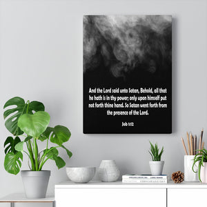 Scripture Walls Presence of the Lord Job 1:12 Bible Verse Canvas Christian Wall Art Ready to Hang Unframed-Express Your Love Gifts