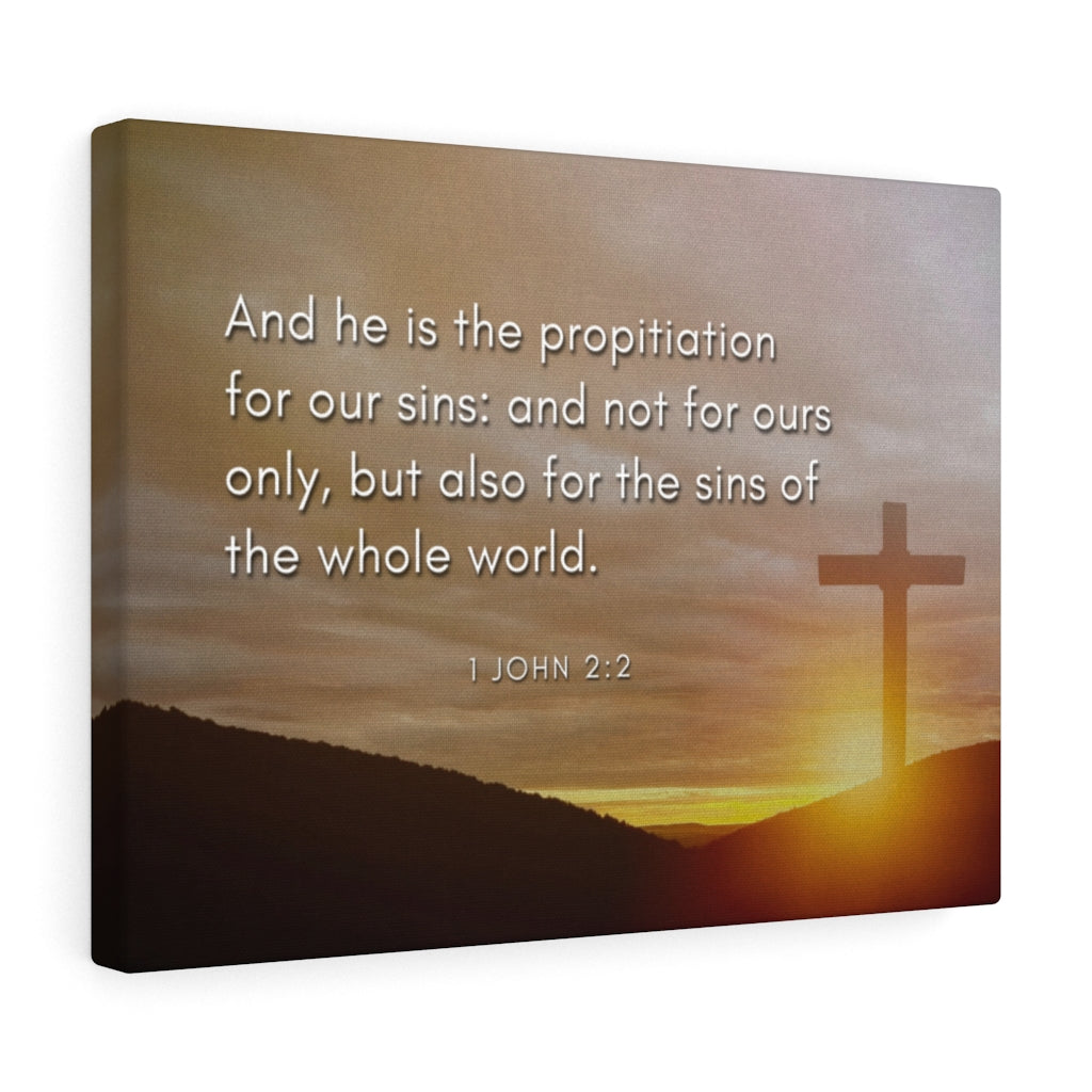 Scripture Walls Propitiation For Our Sins 1 John 2:2 Bible Verse Canvas Christian Wall Art Ready to Hang Unframed-Express Your Love Gifts