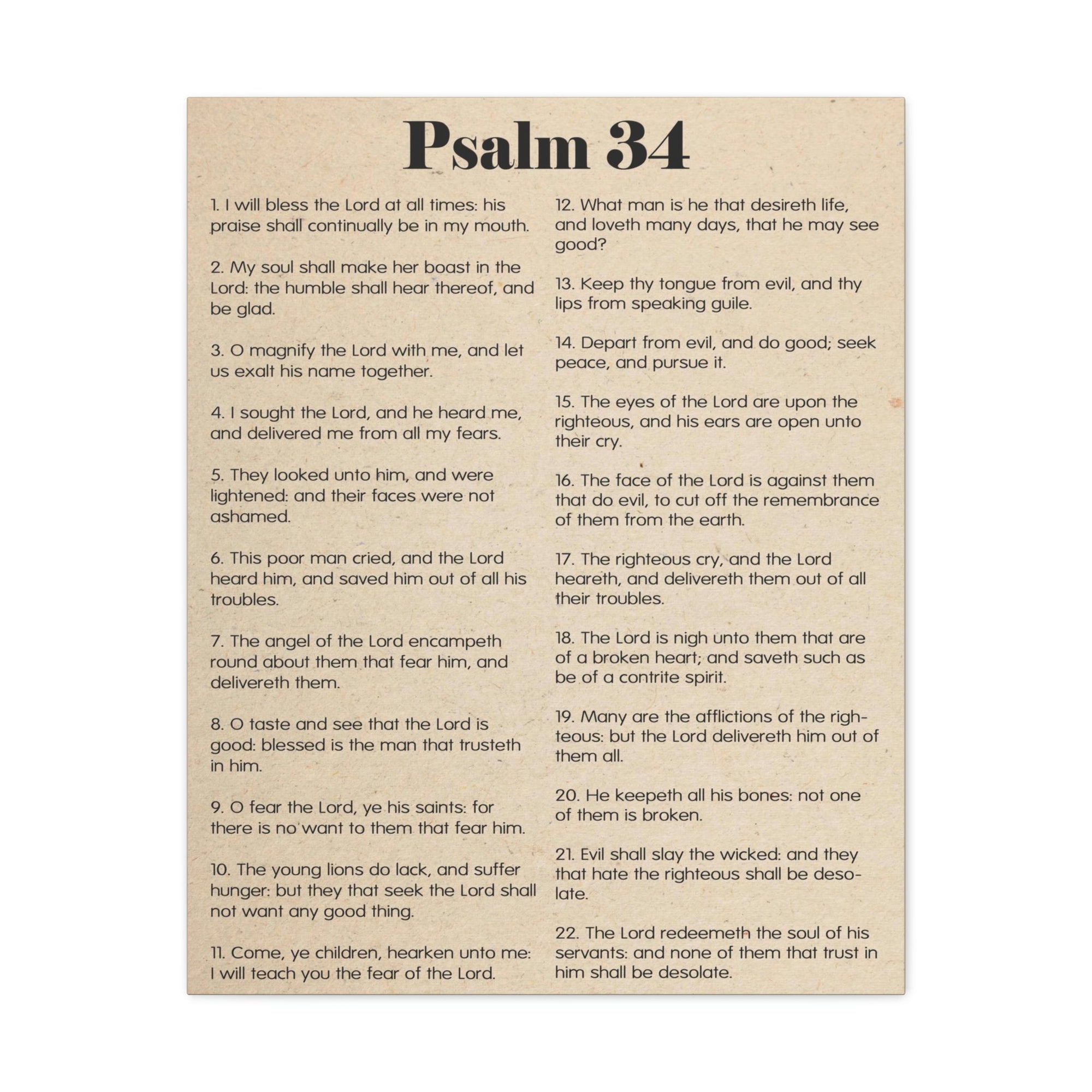 Scripture Walls Psalm 34 Brokenness to Wholeness Christian Wall Art Print Ready to Hang Unframed-Express Your Love Gifts