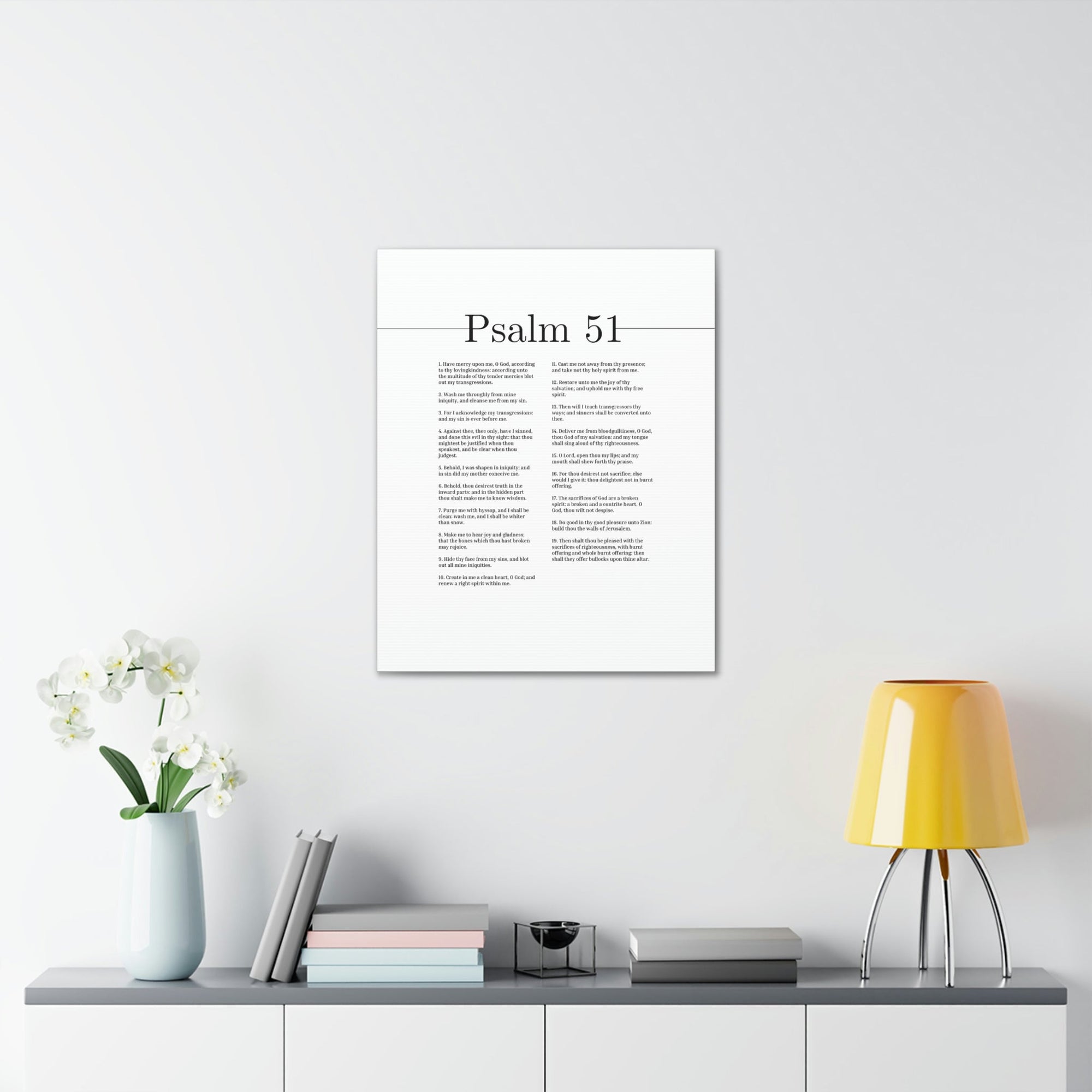 Scripture Walls Psalm 51 God Of My Salvation Christian Wall Art Bible Verse Print Ready to Hang Unframed-Express Your Love Gifts