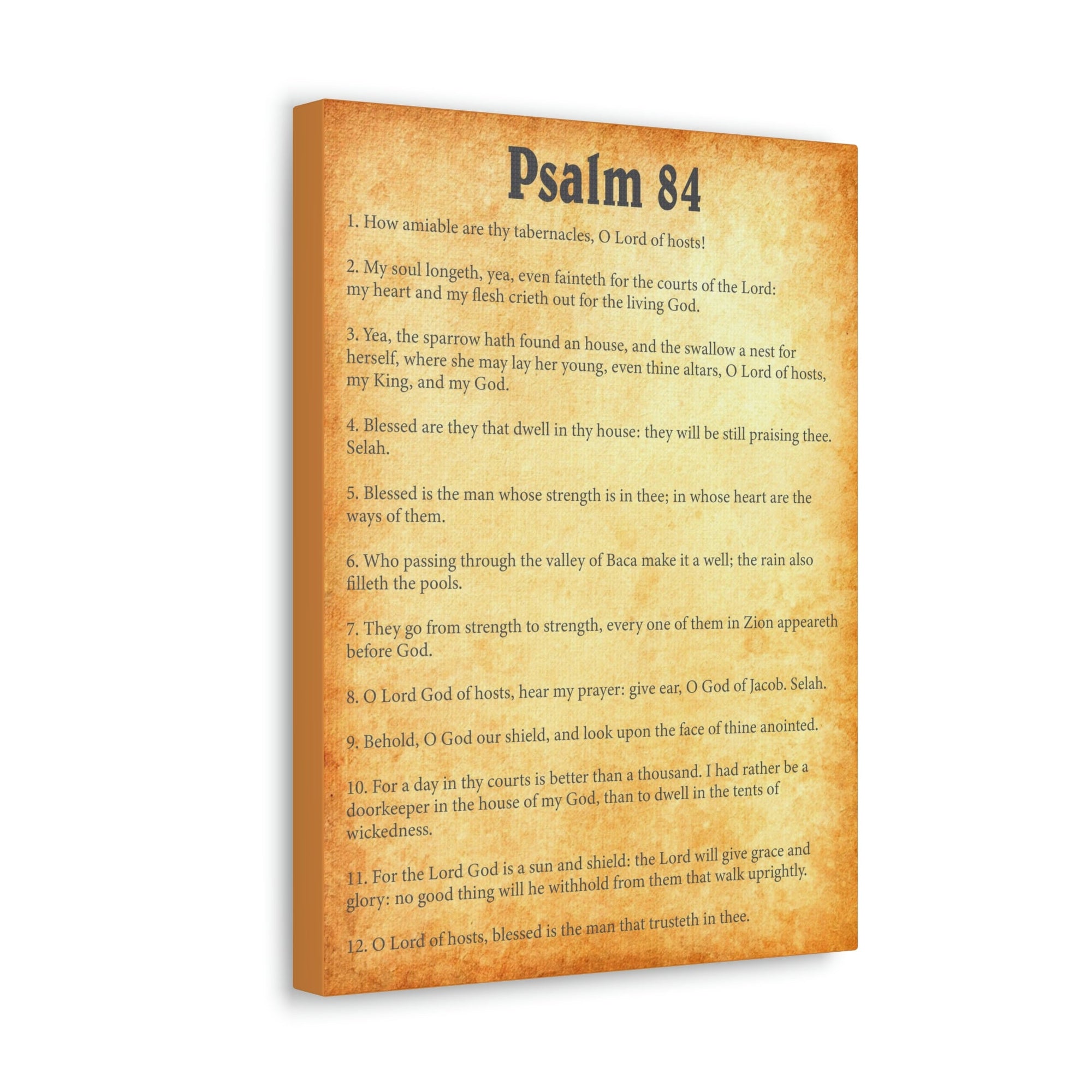 Scripture Walls Psalm 84 Chapter Gold Bible Canvas Christian Wall Art Ready to Hang Unframed-Express Your Love Gifts