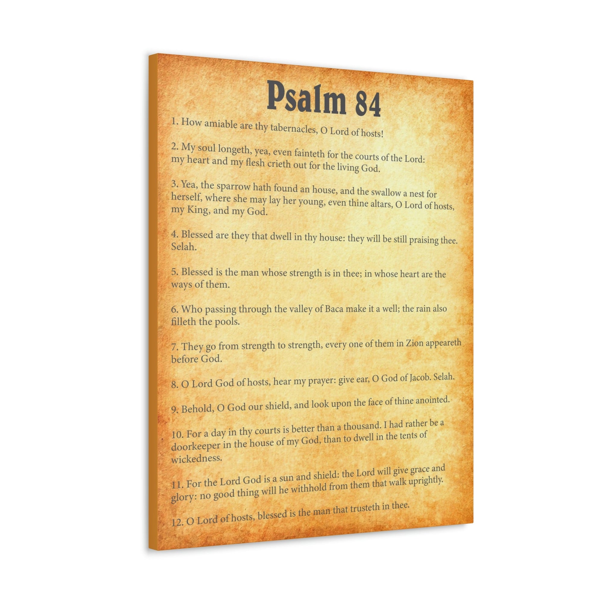 Scripture Walls Psalm 84 Chapter Gold Bible Canvas Christian Wall Art Ready to Hang Unframed-Express Your Love Gifts