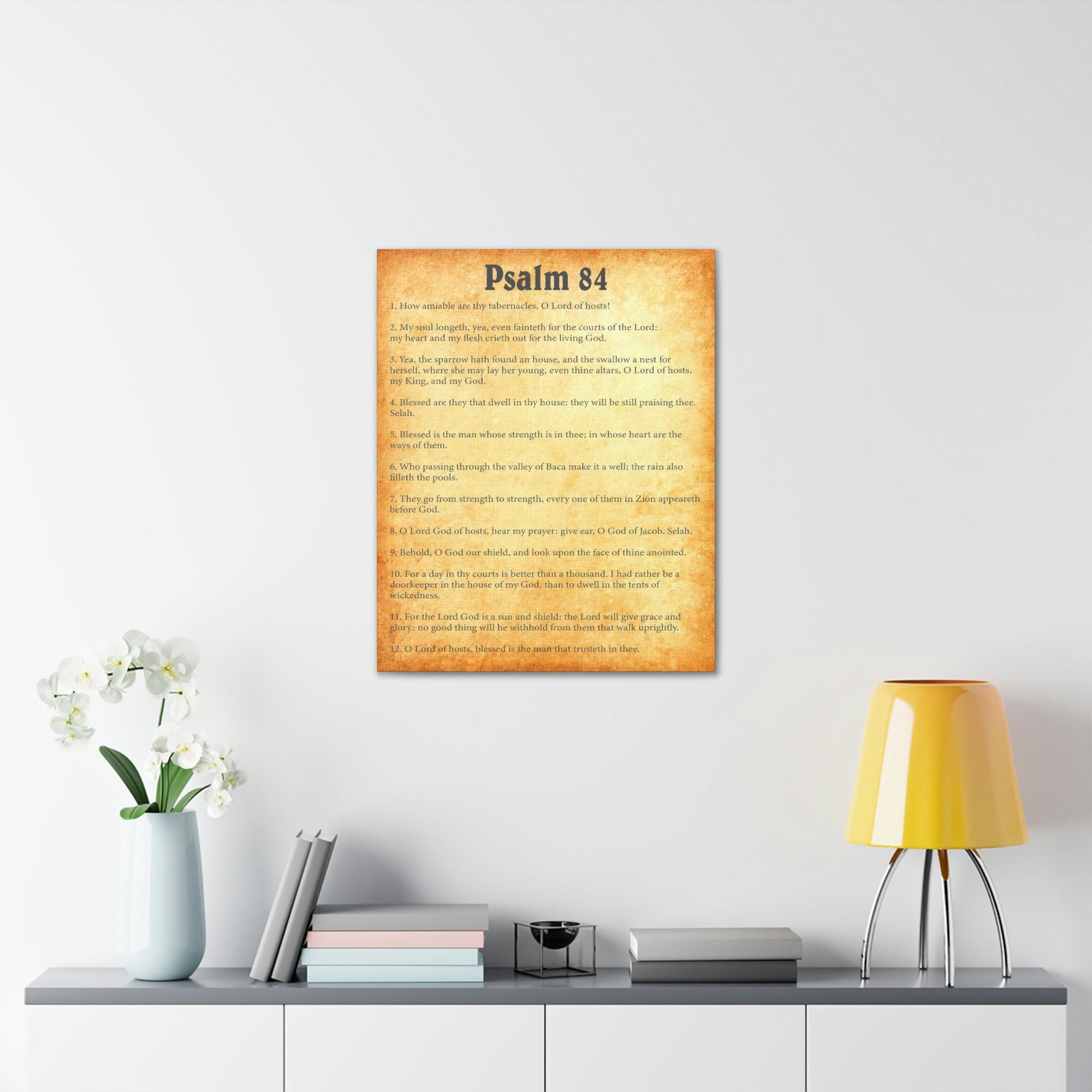 Scripture Walls Psalm 84 Chapter Gold Bible Canvas Christian Wall Art Ready to Hang Unframed-Express Your Love Gifts