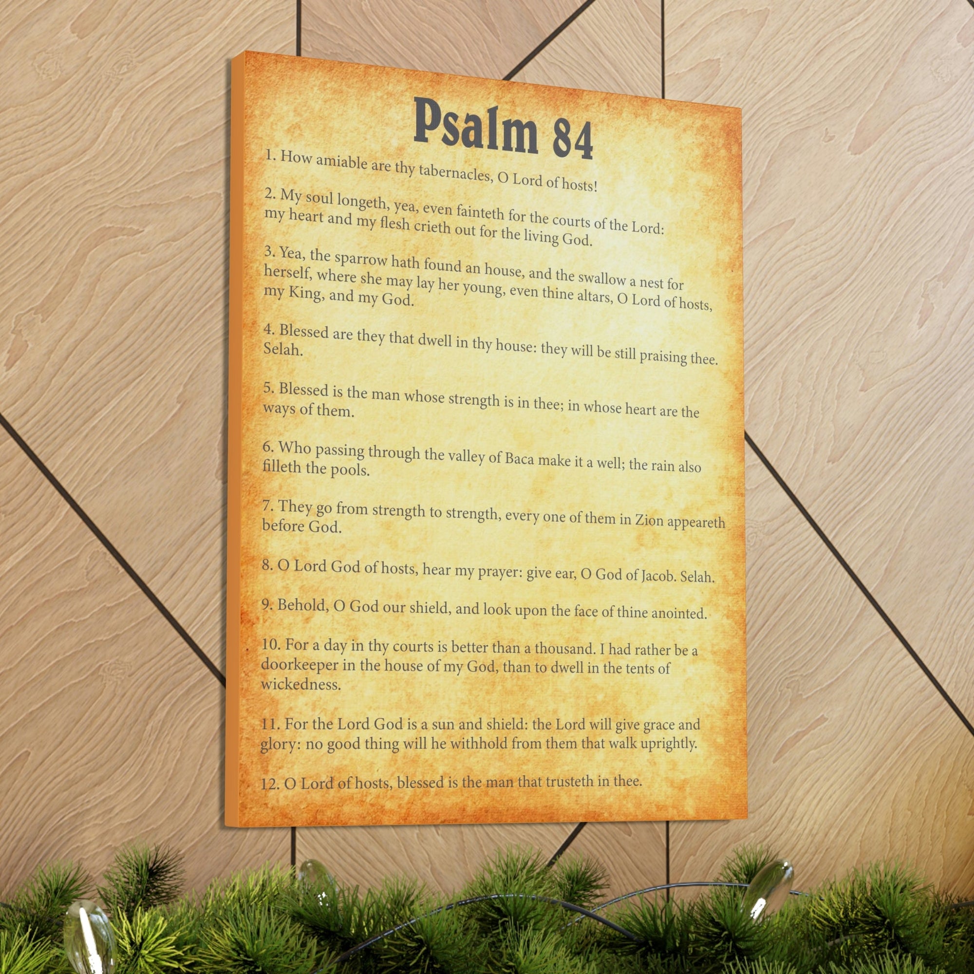 Scripture Walls Psalm 84 Chapter Gold Bible Canvas Christian Wall Art Ready to Hang Unframed-Express Your Love Gifts