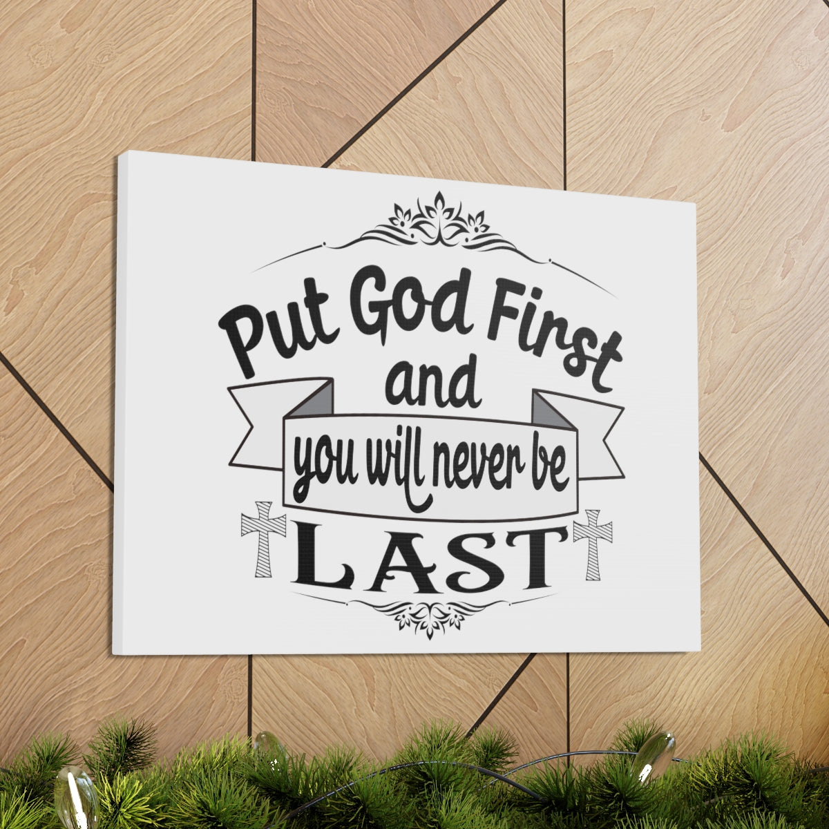 Scripture Walls Put God First Matthew 6:33 Christian Wall Art Print Ready to Hang Unframed-Express Your Love Gifts