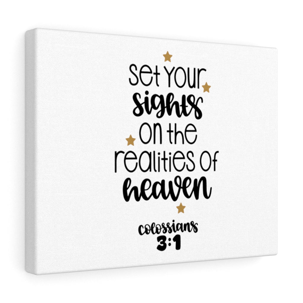 Scripture Walls Realities of Heaven Colossians 3:1 Bible Verse Canvas Christian Wall Art Ready to Hang Unframed-Express Your Love Gifts