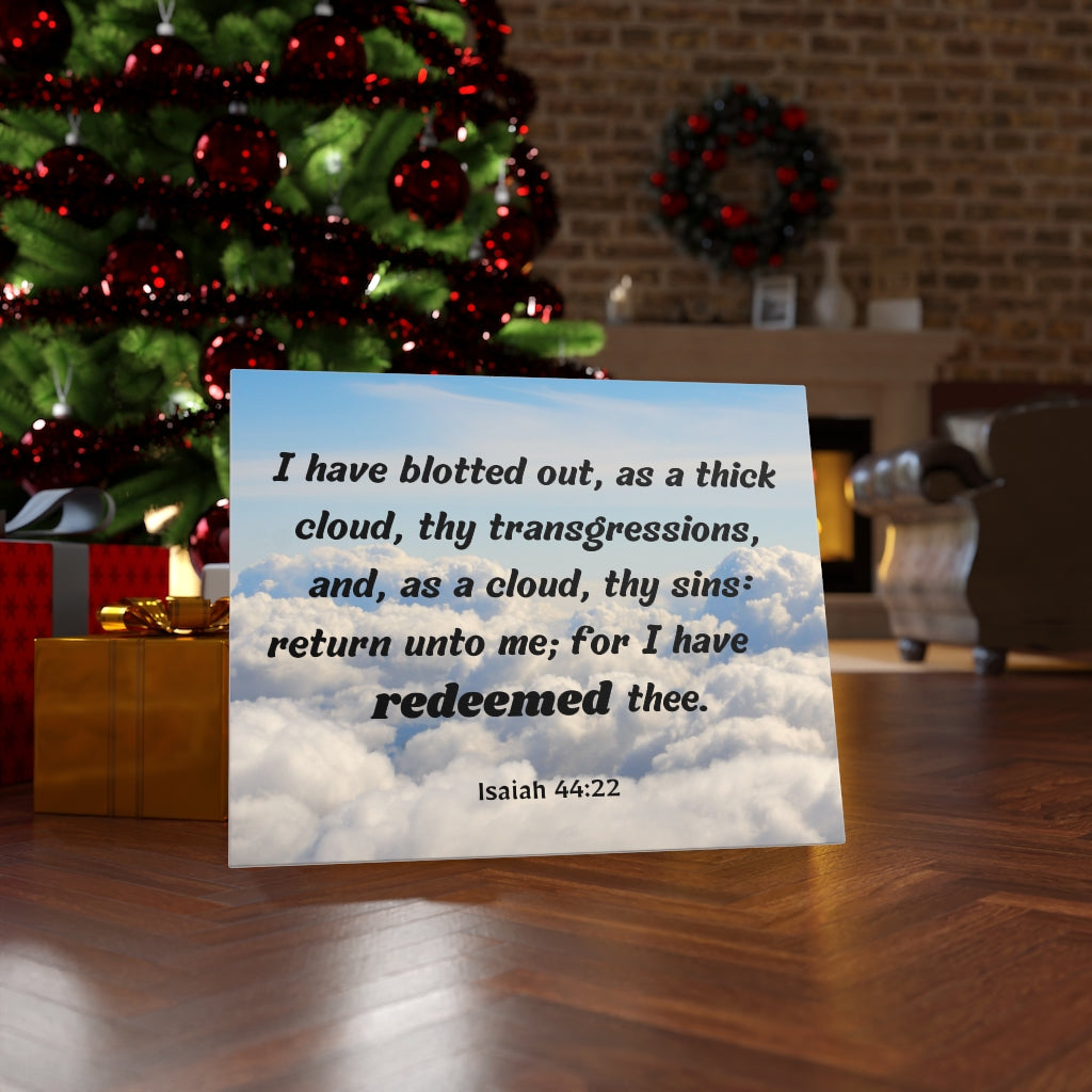 Scripture Walls Redeemed Isaiah 44:22 Bible Verse Canvas Christian Wall Art Ready to Hang Unframed-Express Your Love Gifts