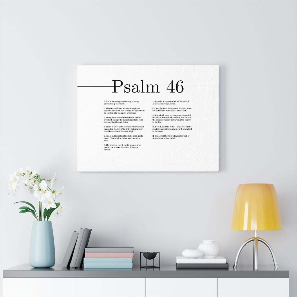 Scripture Walls Refuge And Strength Psalm 46 Bible Verse Canvas Christian Wall Art Ready to Hang Unframed-Express Your Love Gifts