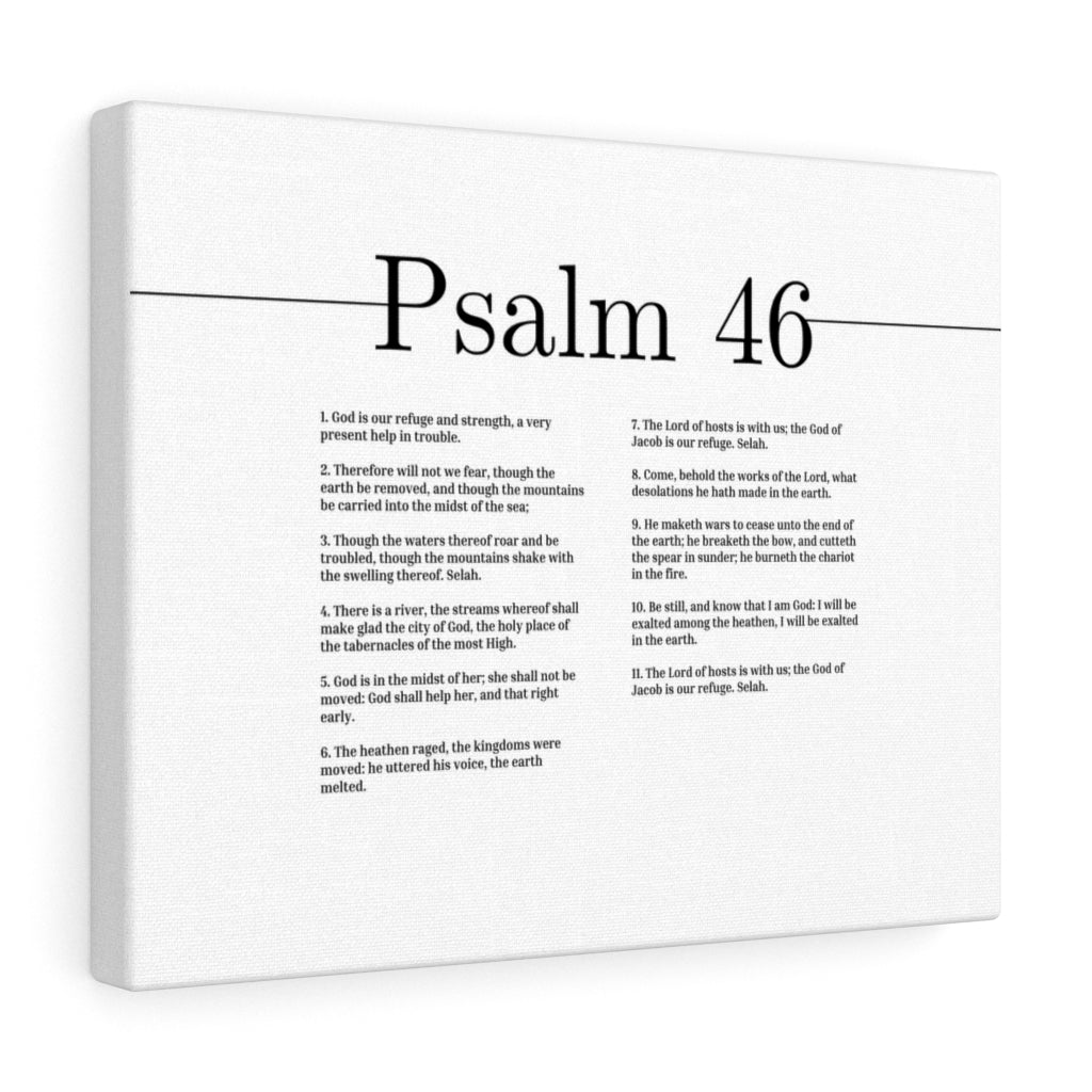 Scripture Walls Refuge And Strength Psalm 46 Bible Verse Canvas Christian Wall Art Ready to Hang Unframed-Express Your Love Gifts