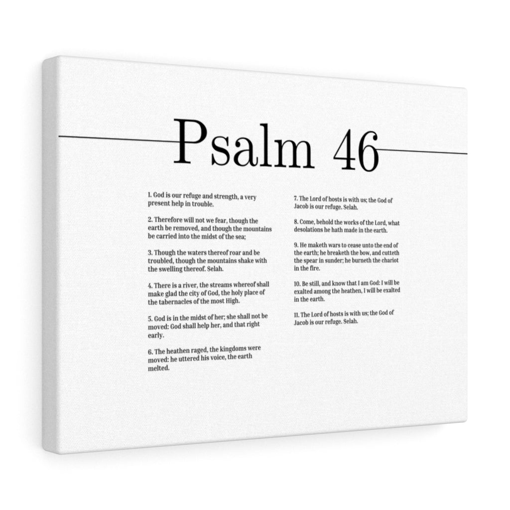 Scripture Walls Refuge And Strength Psalm 46 Bible Verse Canvas Christian Wall Art Ready to Hang Unframed-Express Your Love Gifts