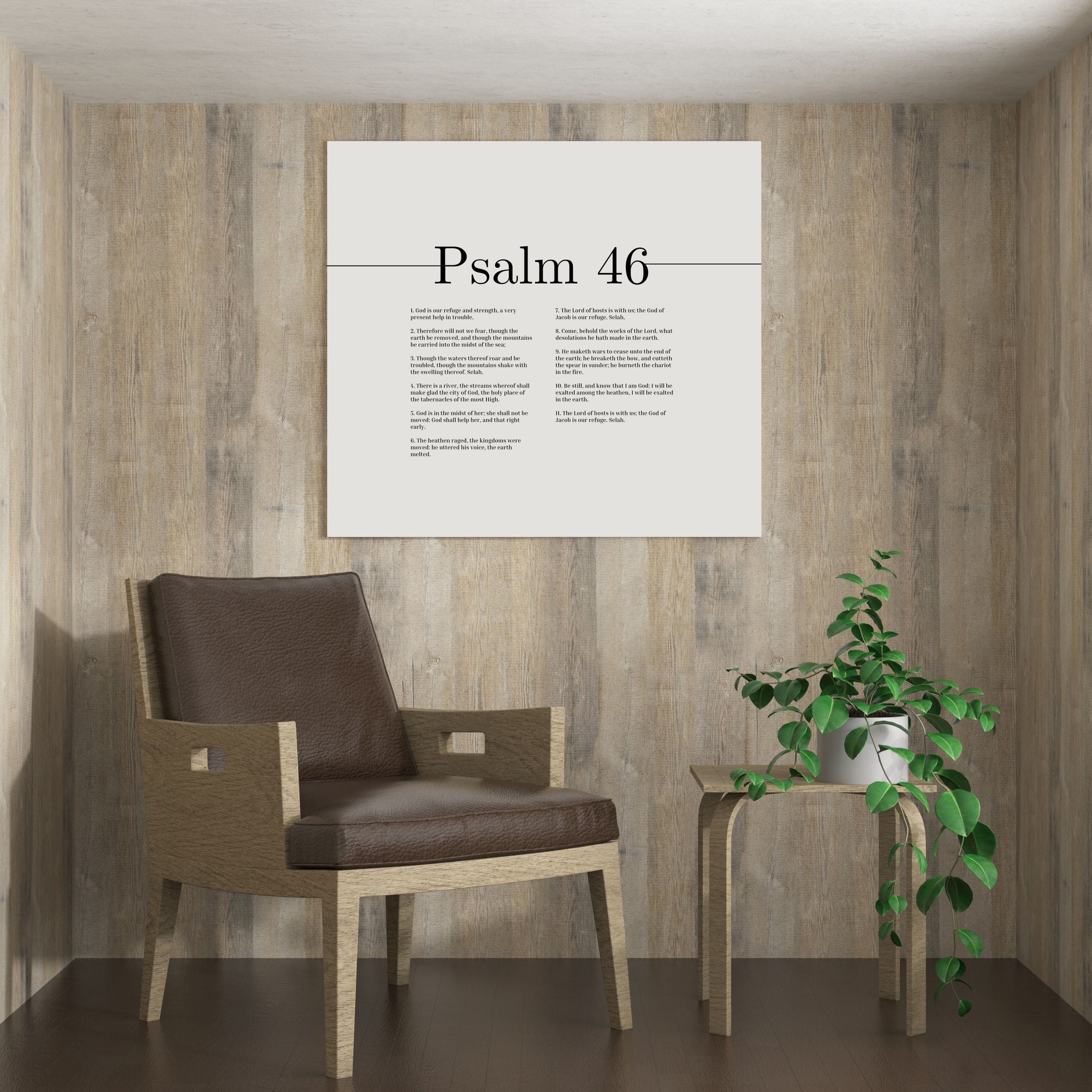 Scripture Walls Refuge And Strength Psalm 46 Bible Verse Canvas Christian Wall Art Ready to Hang Unframed-Express Your Love Gifts