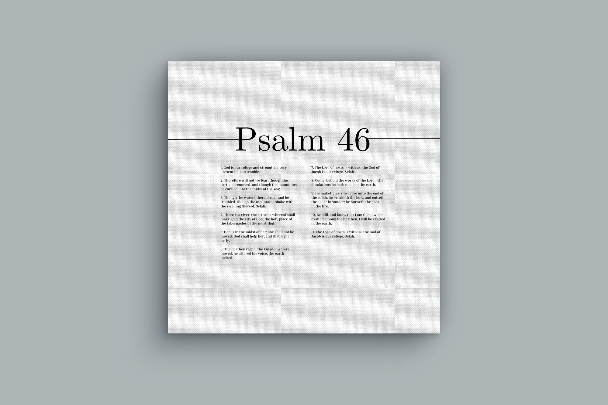 Scripture Walls Refuge And Strength Psalm 46 Bible Verse Canvas Christian Wall Art Ready to Hang Unframed-Express Your Love Gifts
