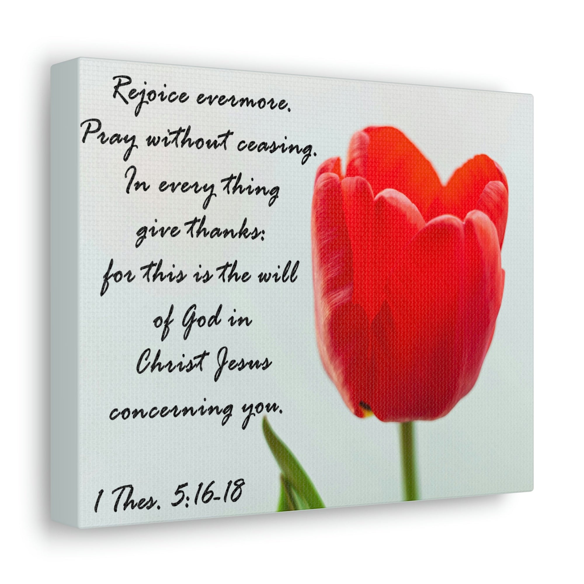 Scripture Walls Rejoice Evermore 1 Thes. 5:17 Bible Verse Canvas Christian Wall Art Ready to Hang Unframed-Express Your Love Gifts