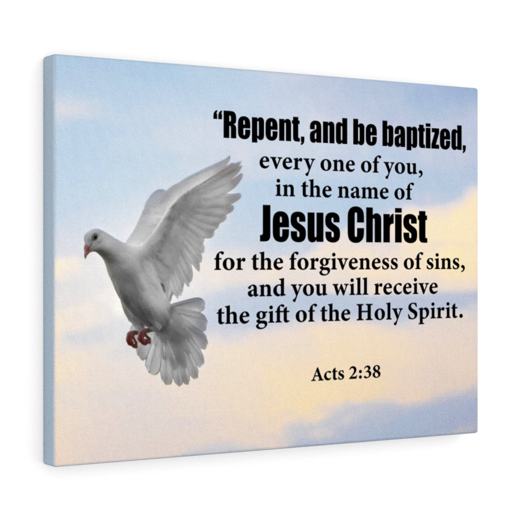 Scripture Walls Repent Be Baptized Acts 2:38 Wall Art Christian Home Decor Unframed-Express Your Love Gifts