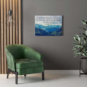 Scripture Walls Return Jeremiah 3:12 Bible Verse Canvas Christian Wall Art Ready to Hang Unframed-Express Your Love Gifts