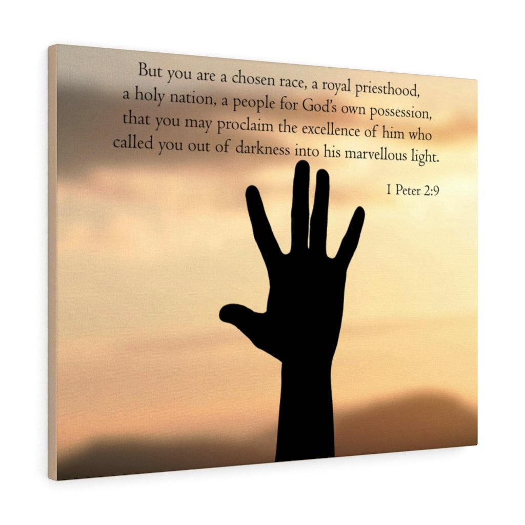 Scripture Walls Royal Priesthood 1 Peter 2:9 Bible Verse Canvas Christian Wall Art Ready to Hang Unframed-Express Your Love Gifts