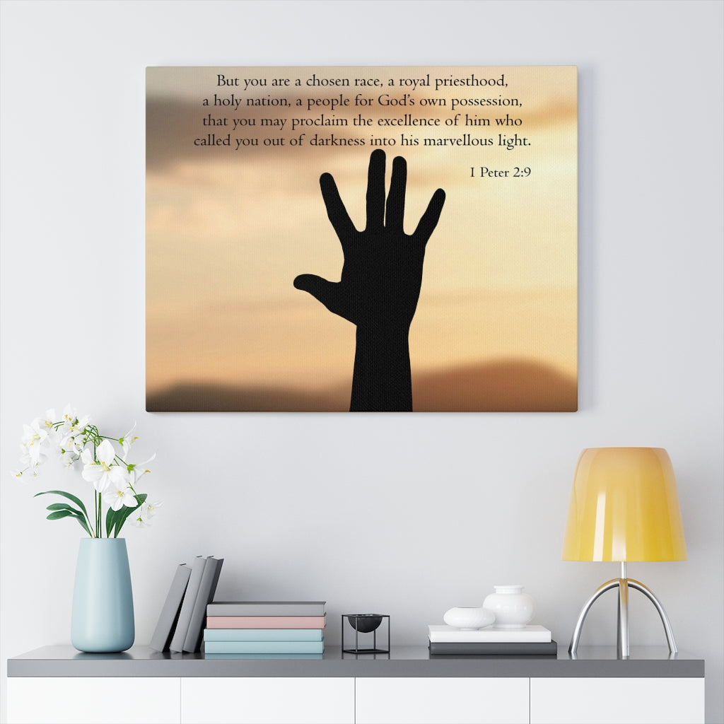 Scripture Walls Royal Priesthood 1 Peter 2:9 Bible Verse Canvas Christian Wall Art Ready to Hang Unframed-Express Your Love Gifts