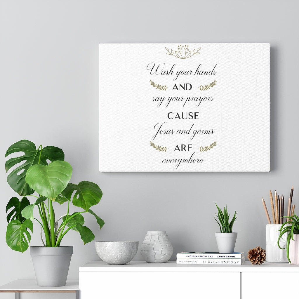 Scripture Walls Say Your Prayers Bible Verse Canvas Christian Wall Art Ready to Hang Unframed-Express Your Love Gifts