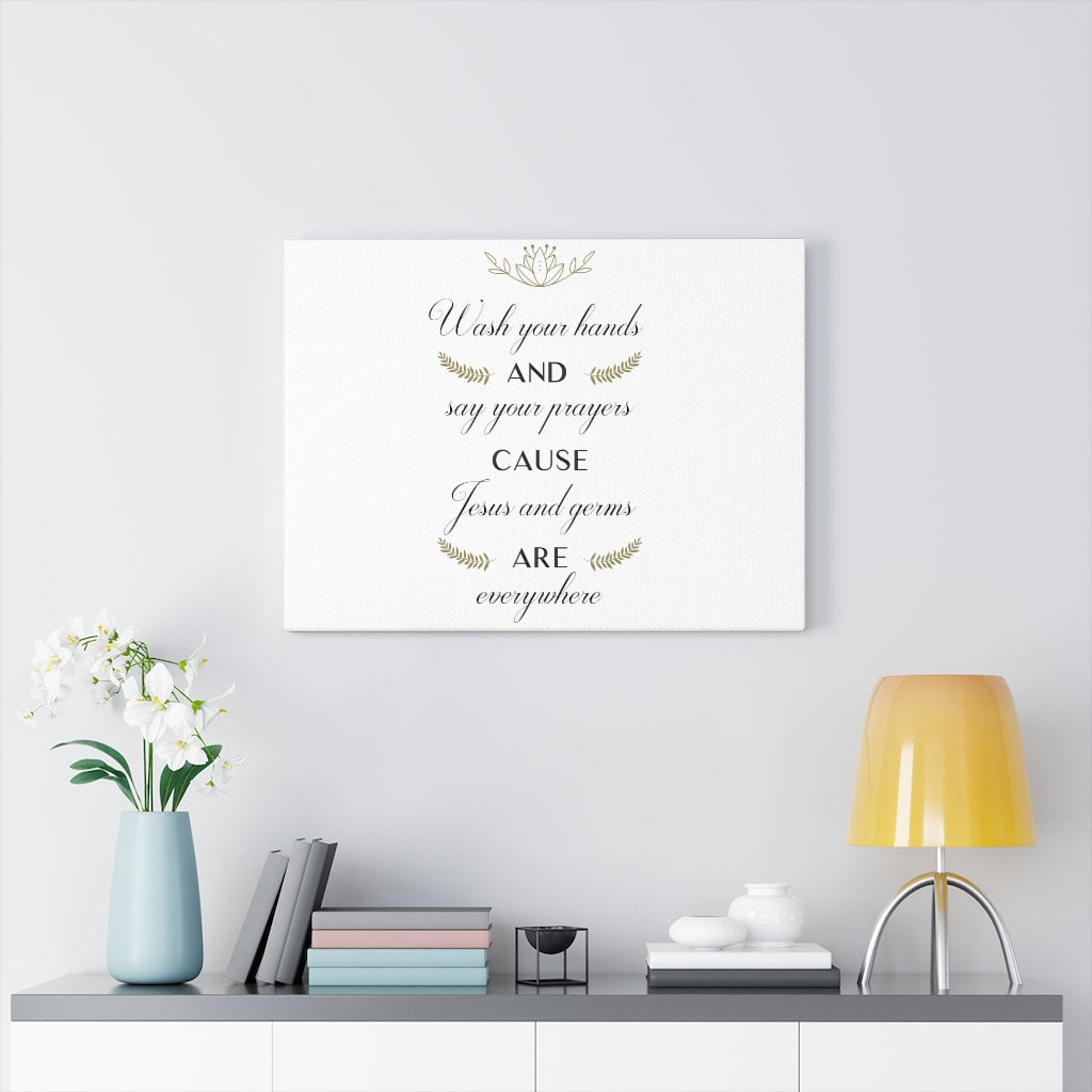 Scripture Walls Say Your Prayers Bible Verse Canvas Christian Wall Art Ready to Hang Unframed-Express Your Love Gifts