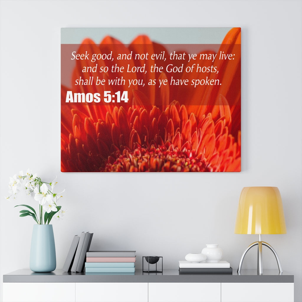 Scripture Walls Seek Good Amos 5:14 Christian Wall Art Print Ready to Hang Unframed-Express Your Love Gifts
