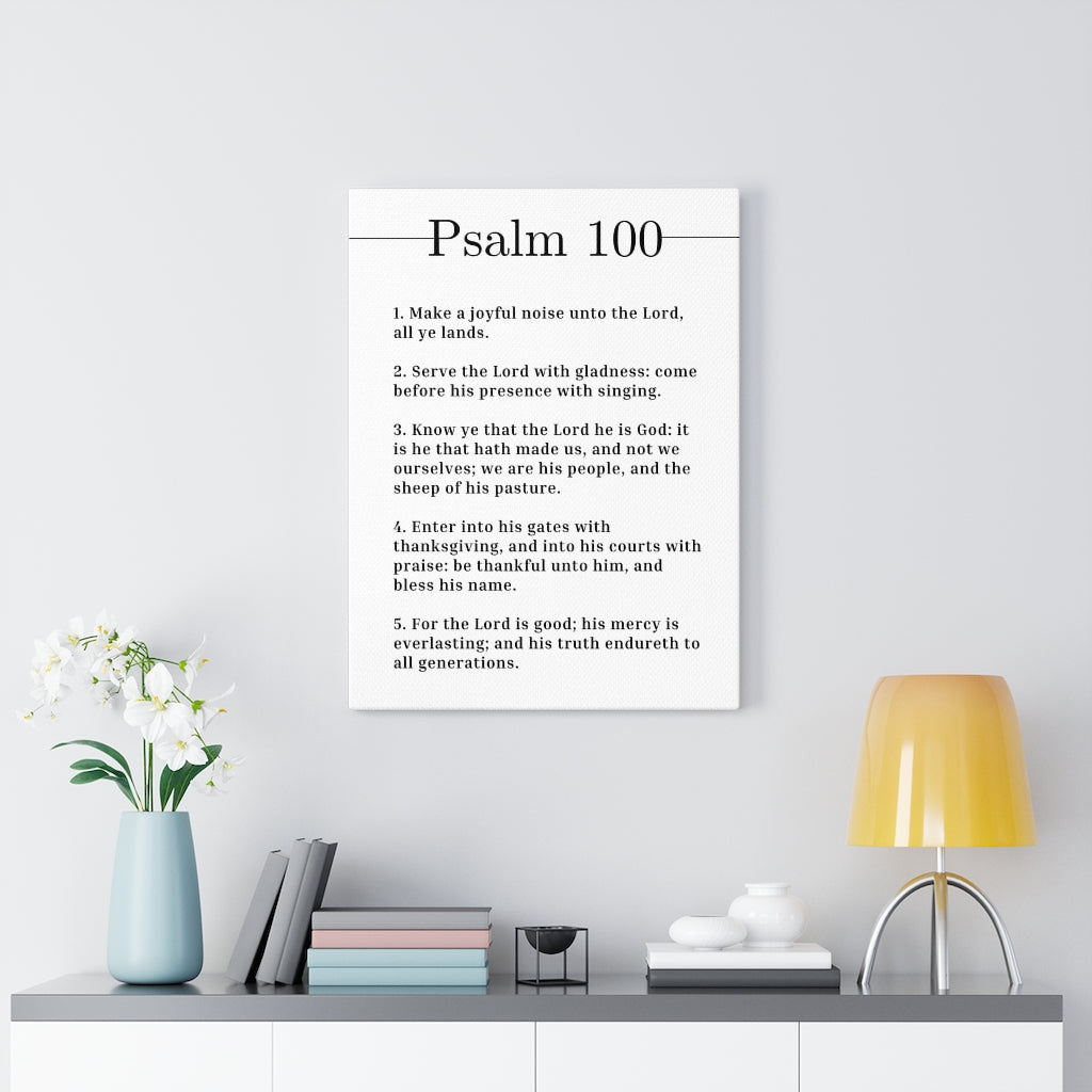 Scripture Walls Serve The Lord With Gladness Psalm 100 Bible Verse Canvas Christian Wall Art Ready to Hang Unframed-Express Your Love Gifts