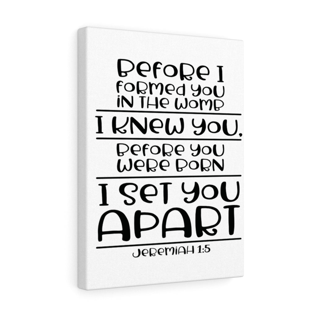 Scripture Walls Set You Apart Jeremiah 1:5 Bible Verse Canvas Christian Wall Art Ready to Hang Unframed-Express Your Love Gifts