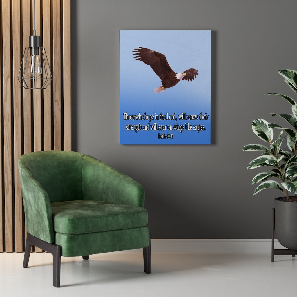 Scripture Walls Soar With the Lord Isaiah 40:31 Bible Verse Canvas Christian Wall Art Ready to Hang Unframed-Express Your Love Gifts