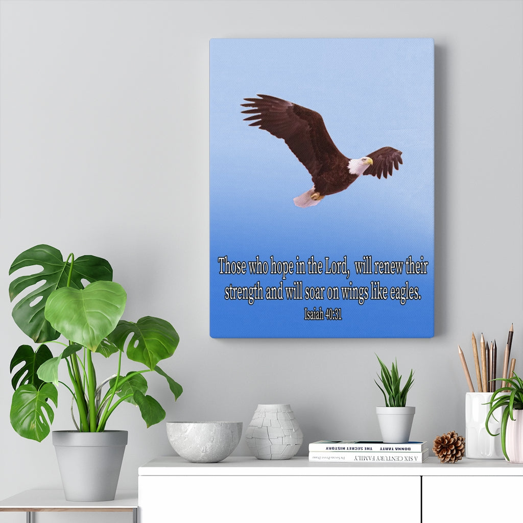 Scripture Walls Soar With the Lord Isaiah 40:31 Bible Verse Canvas Christian Wall Art Ready to Hang Unframed-Express Your Love Gifts