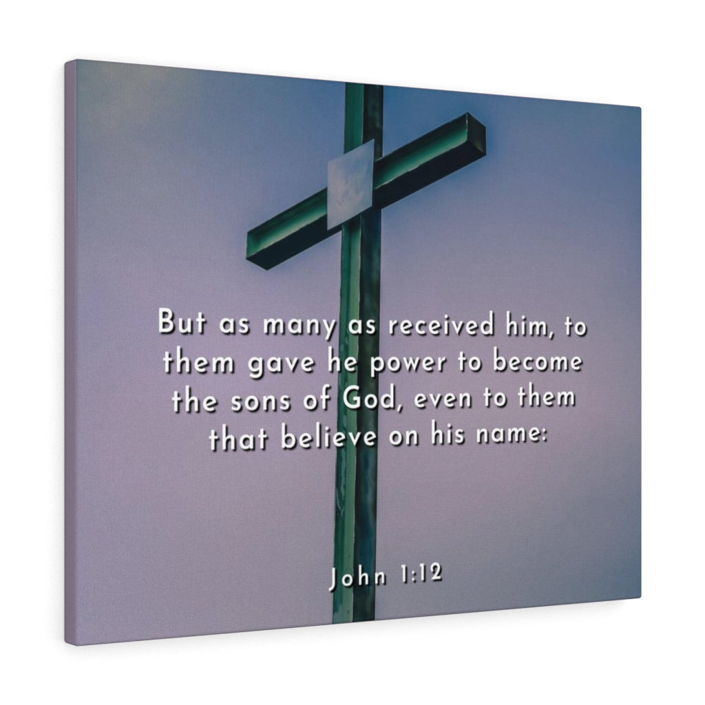 Scripture Walls Sons Of God John 1:12 Bible Verse Canvas Christian Wall Art Ready to Hang Unframed-Express Your Love Gifts