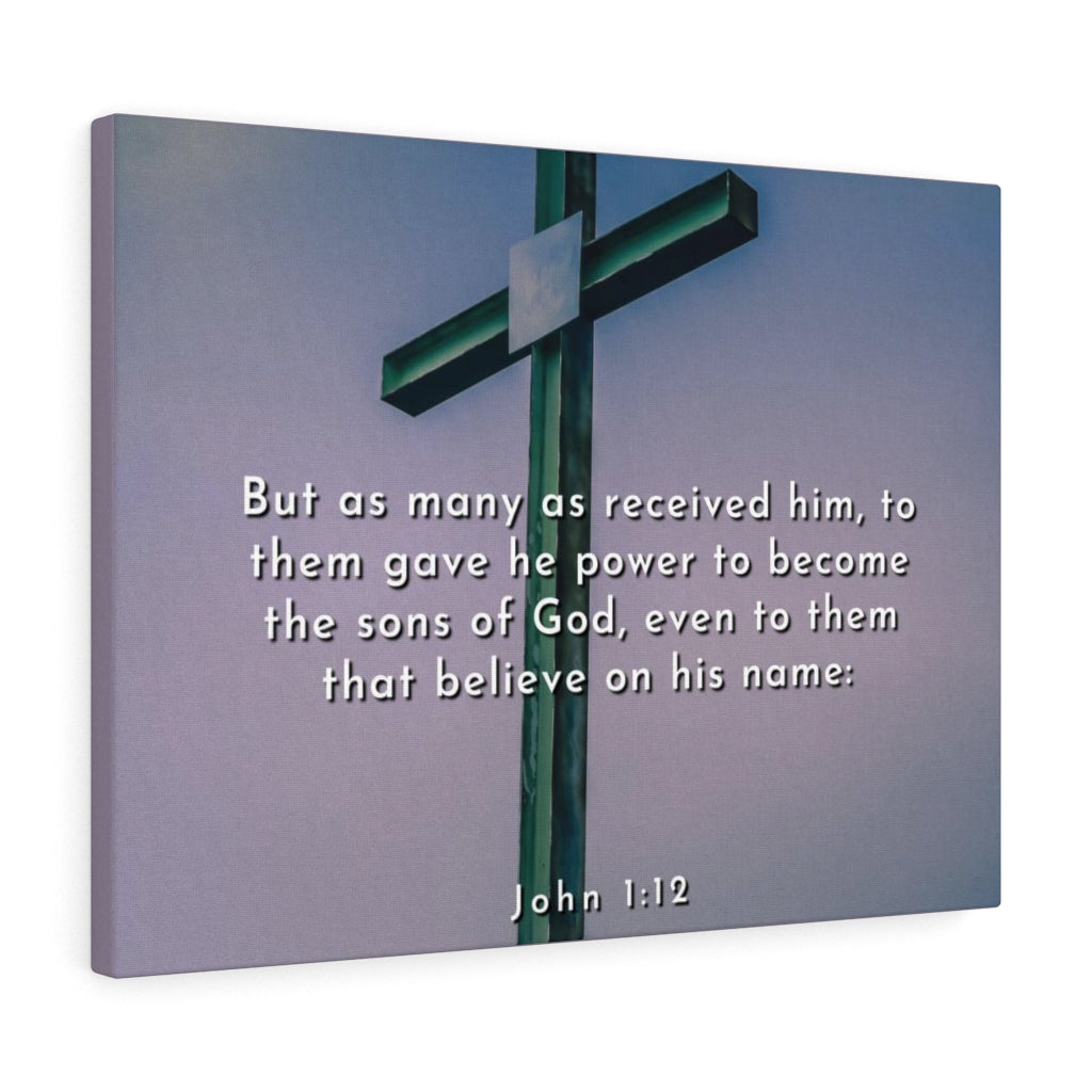 Scripture Walls Sons Of God John 1:12 Bible Verse Canvas Christian Wall Art Ready to Hang Unframed-Express Your Love Gifts