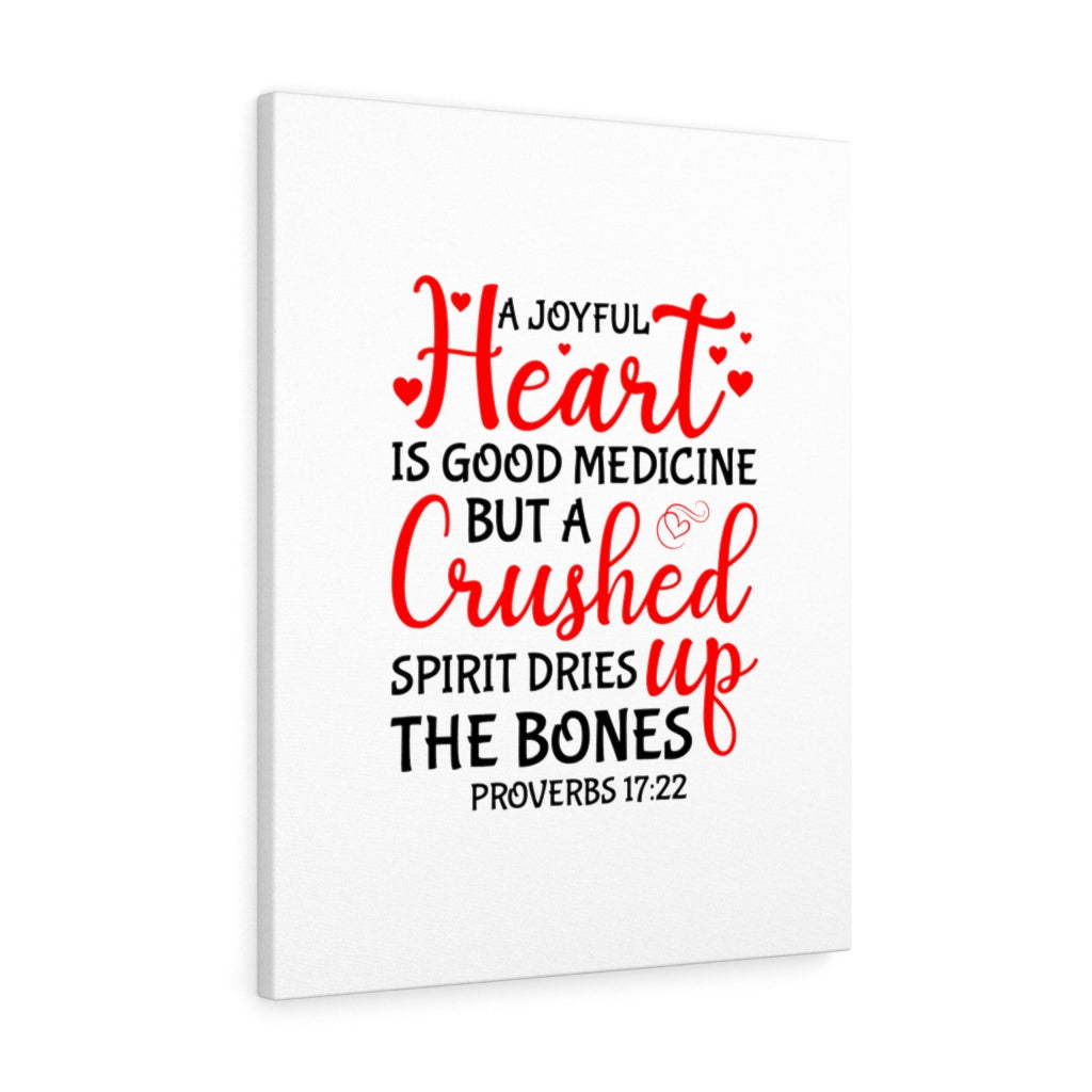 Scripture Walls Spirit Dries Up The Bones Proverbs 17:22 Bible Verse Canvas Christian Wall Art Ready to Hang Unframed-Express Your Love Gifts