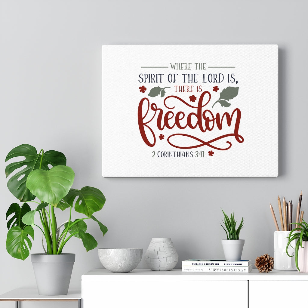 Scripture Walls Spirit Of The Lord 2 Corinthians 3:17 Bible Verse Canvas Christian Wall Art Ready to Hang Unframed-Express Your Love Gifts