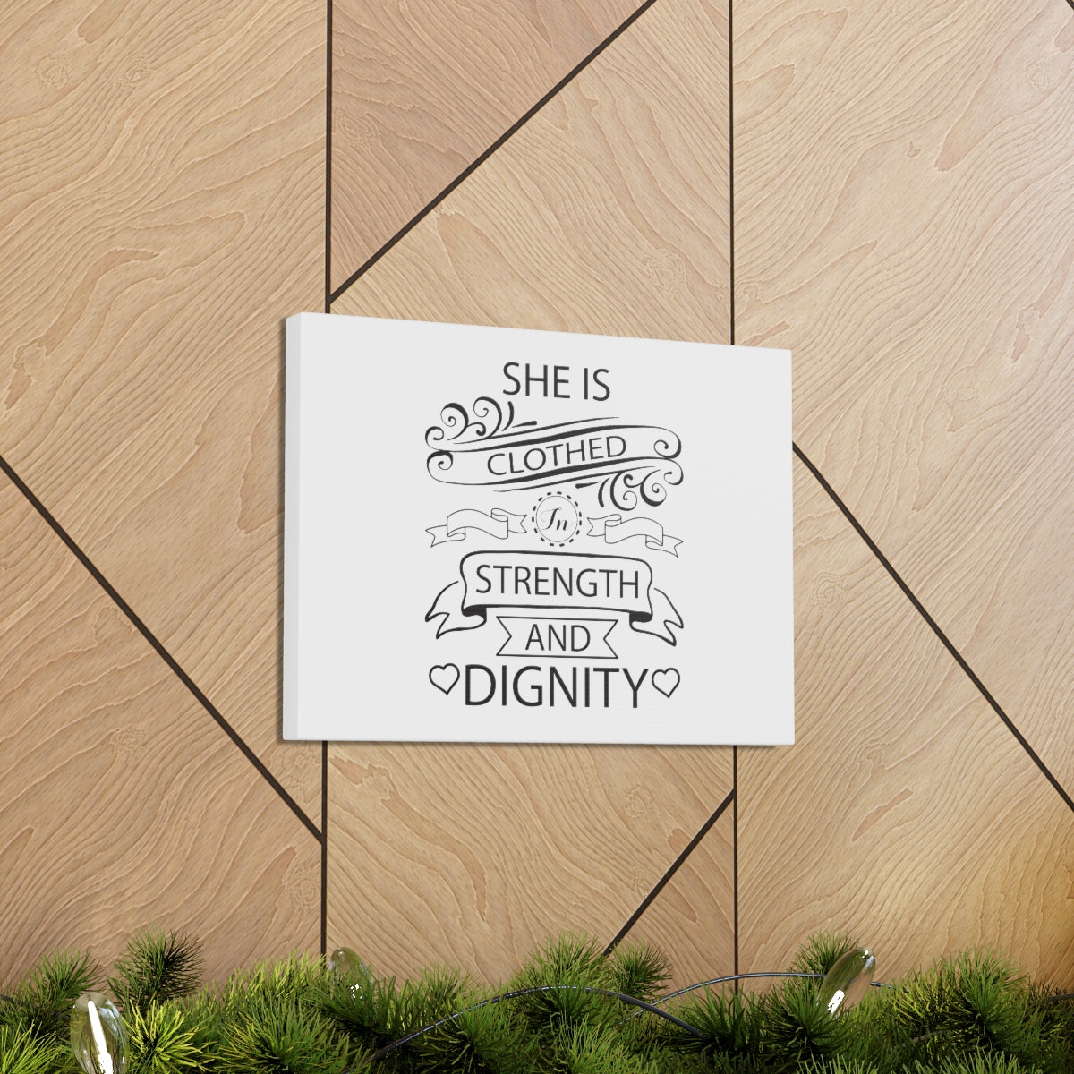 Scripture Walls Strength And Dignity Proverbs 31:25 Christian Wall Art Bible Verse Print Ready to Hang Unframed-Express Your Love Gifts