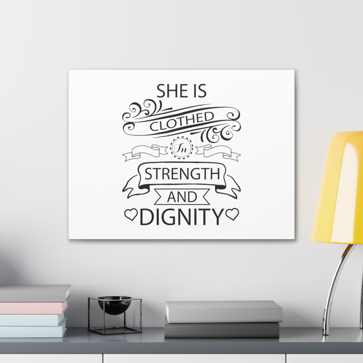 Scripture Walls Strength And Dignity Proverbs 31:25 Christian Wall Art Bible Verse Print Ready to Hang Unframed-Express Your Love Gifts