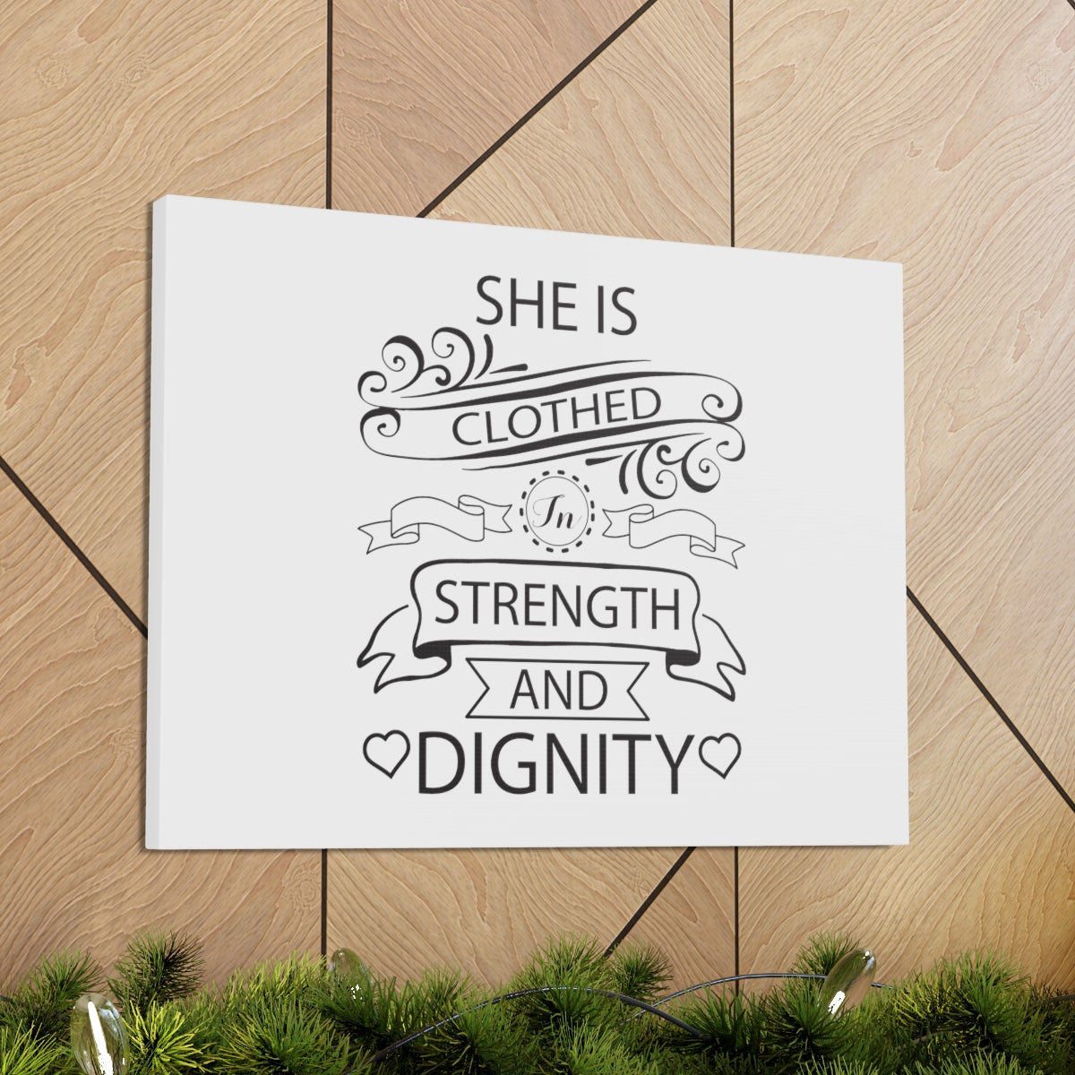 Scripture Walls Strength And Dignity Proverbs 31:25 Christian Wall Art Bible Verse Print Ready to Hang Unframed-Express Your Love Gifts