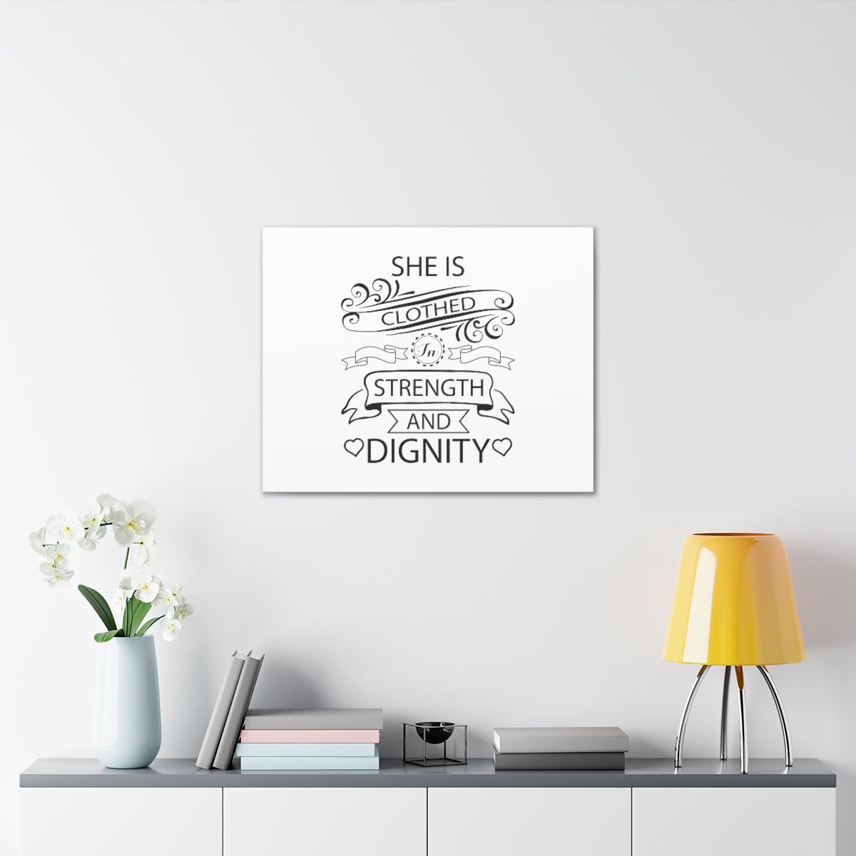 Scripture Walls Strength And Dignity Proverbs 31:25 Christian Wall Art Bible Verse Print Ready to Hang Unframed-Express Your Love Gifts