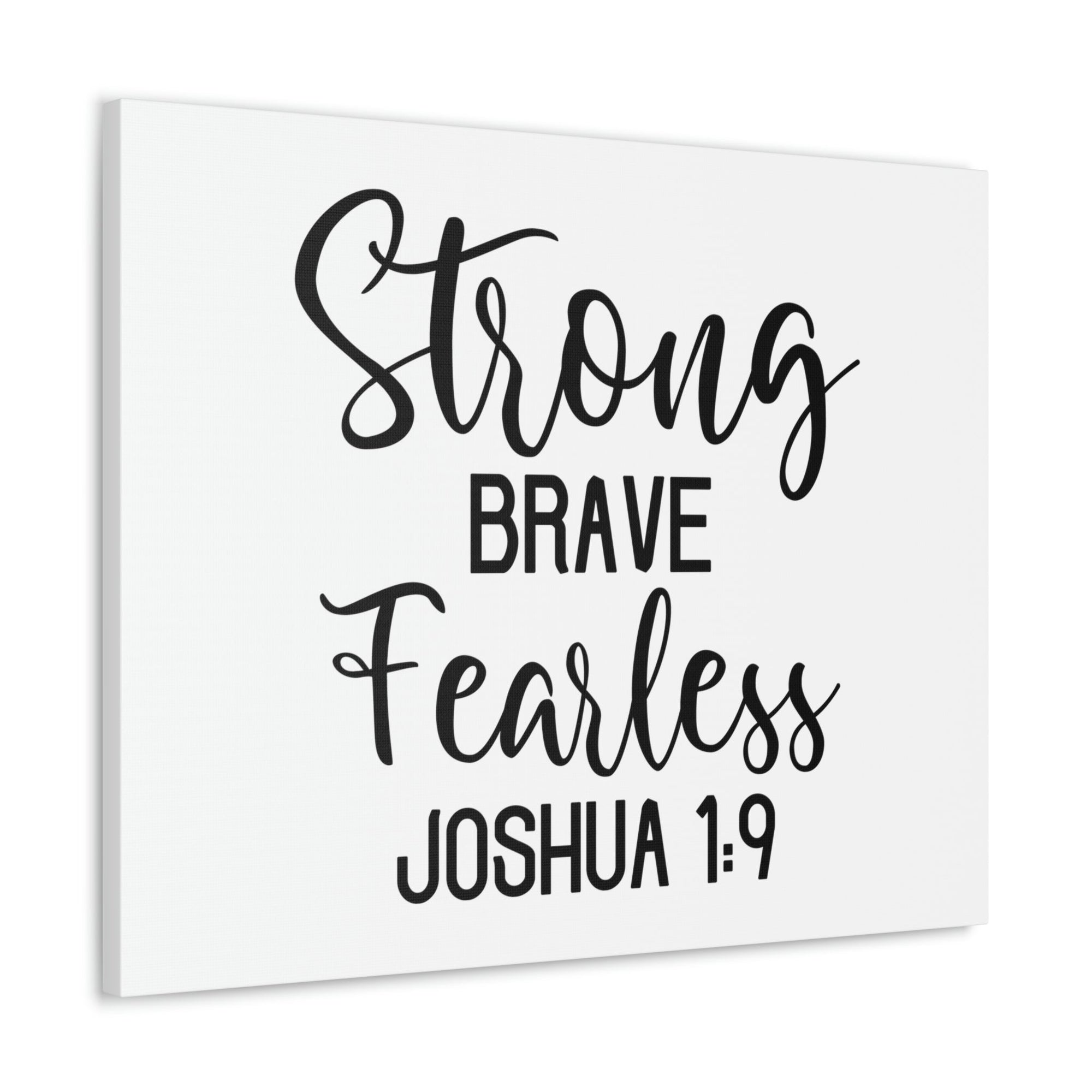 Scripture Walls Strong Brave Fearless Joshua 1:9 Bible Verse Canvas Christian Wall Art Ready to Hang Unframed-Express Your Love Gifts