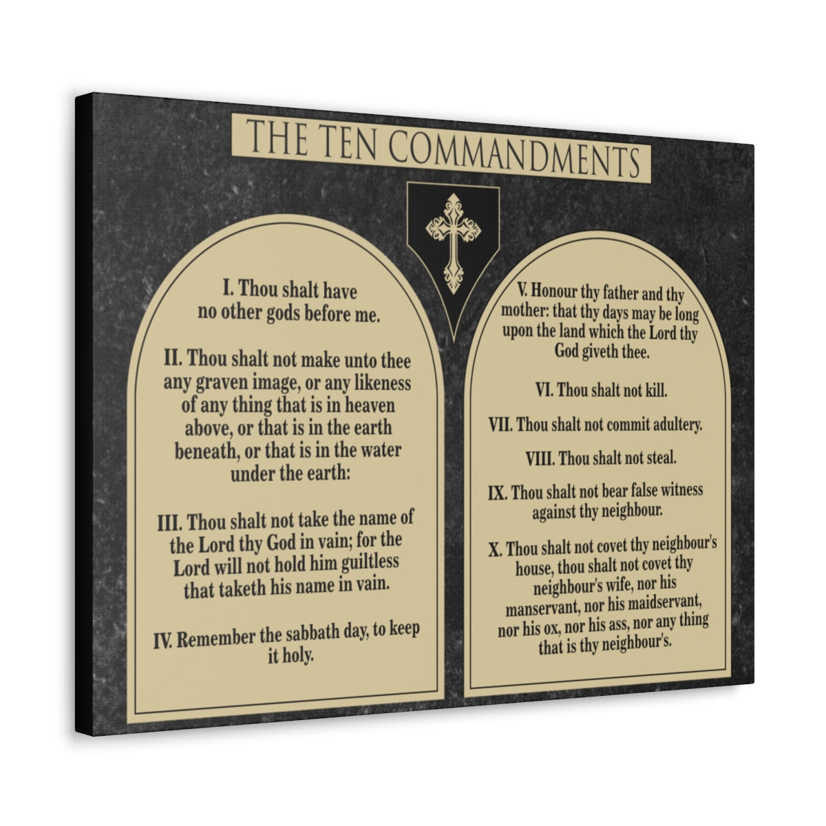 Scripture Walls Ten Commandments Tablets Canvas Christian Wall Art Print Ready to Hang Unframed-Express Your Love Gifts