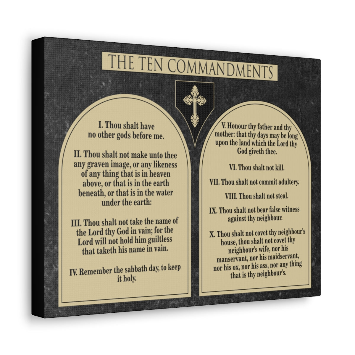 Scripture Walls Ten Commandments Tablets Canvas Christian Wall Art Print Ready to Hang Unframed-Express Your Love Gifts