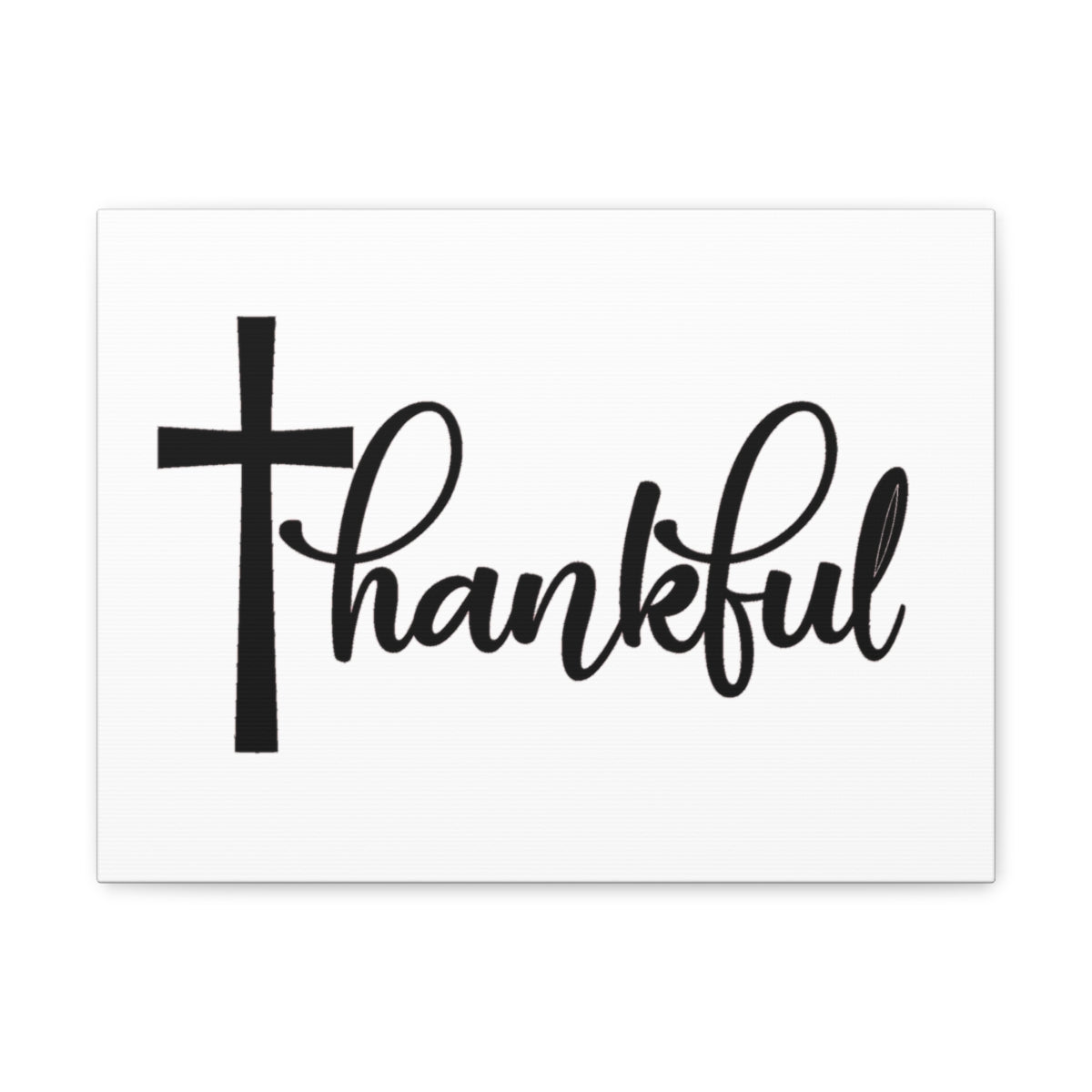 Wall Art Print, Thankful Black